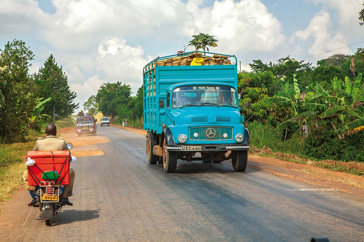 Linksverkehr in Uganda ©Frank Hanel